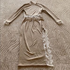 long sleeve top and skirt set